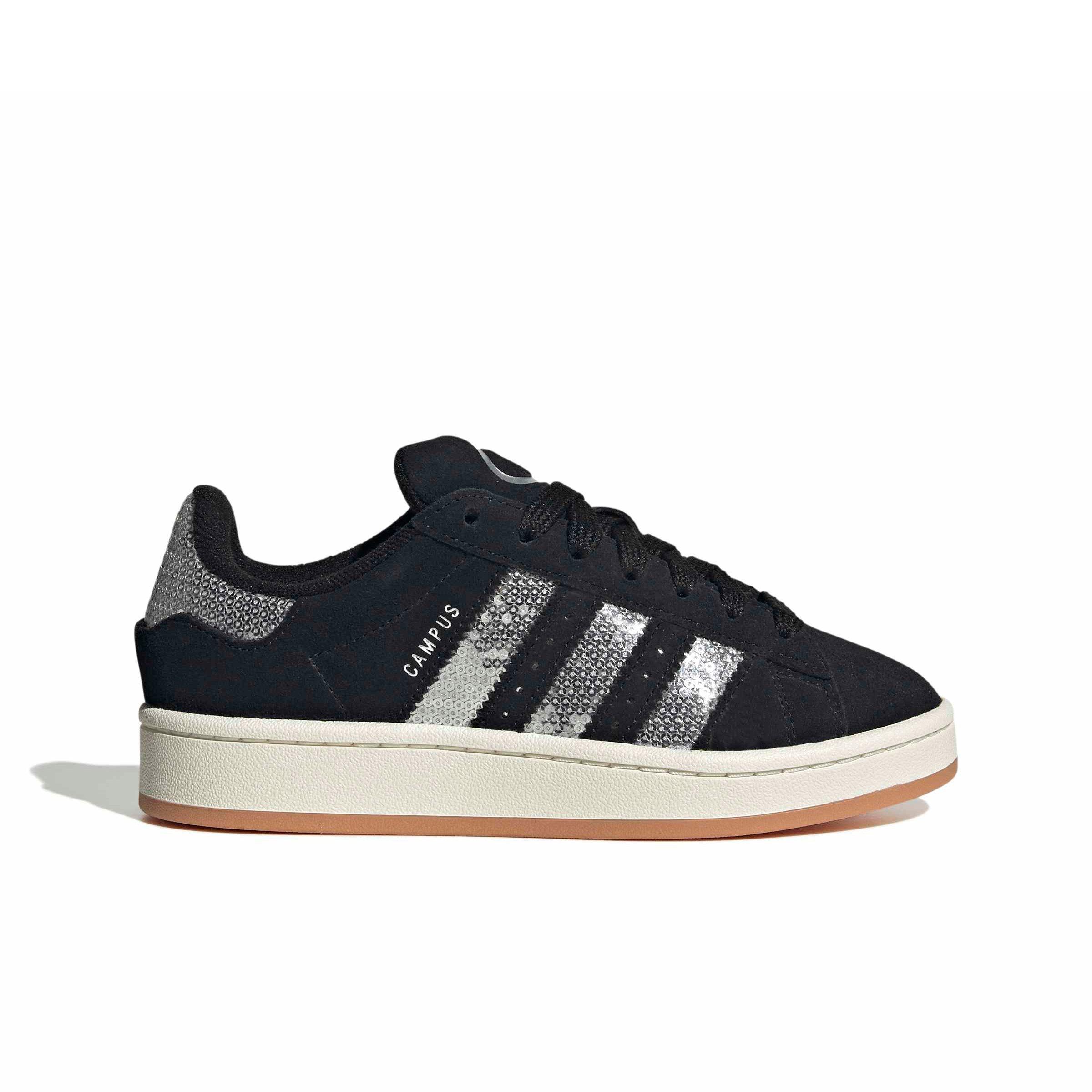 adidas Originals Campus 00s "Core Black/Silver Metallic/Gum 2" Grade School Girls' Shoe - BLACK/SILVER/GUM